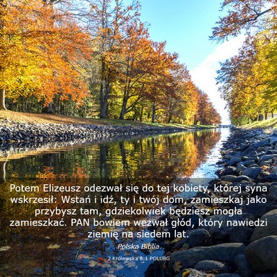 Picture 03 - 2 Królewska 8:1 POLUBG - Potem Elizeusz odezwał się do tej kobiety, - Bible Verse Picture