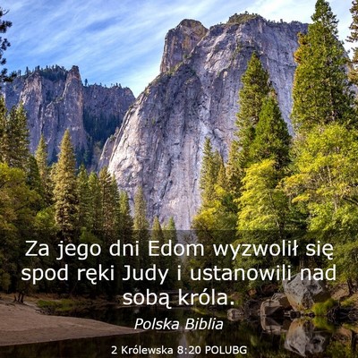 Picture 03 - 2 Królewska 8:20 POLUBG - Za jego dni Edom wyzwolił się spod ręki Judy i - Bible Verse Picture