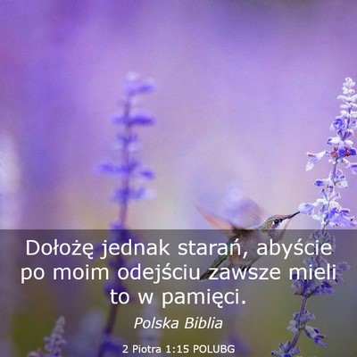 Picture 03 - 2 Piotra 1:15 POLUBG - Dołożę jednak starań, abyście po moim - Bible Verse Picture