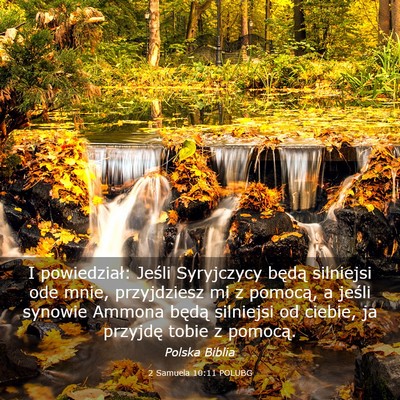 Picture 03 - 2 Samuela 10:11 POLUBG - I powiedział: Jeśli Syryjczycy będą silniejsi - Bible Verse Picture