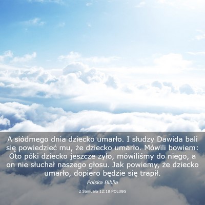 Picture 03 - 2 Samuela 12:18 POLUBG - A siódmego dnia dziecko umarło. I słudzy - Bible Verse Picture