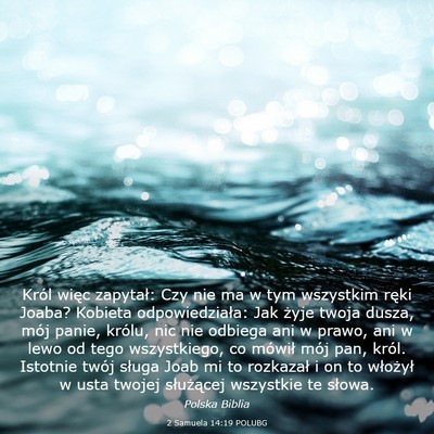 Picture 03 - 2 Samuela 14:19 POLUBG - Król więc zapytał: Czy nie ma w tym wszystkim - Bible Verse Picture