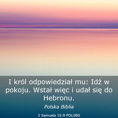 Picture 03 - 2 Samuela 15:9 POLUBG - I król odpowiedział mu: Idź w pokoju. Wstał - Bible Verse Picture