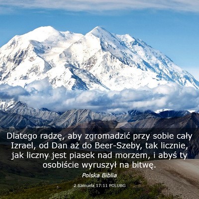 Picture 03 - 2 Samuela 17:11 POLUBG - Dlatego radzę, aby zgromadzić przy sobie cały - Bible Verse Picture