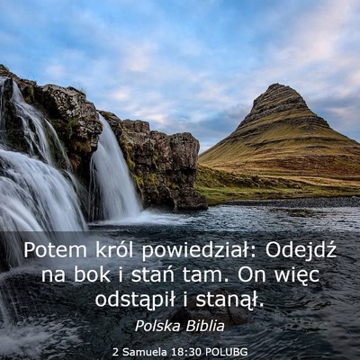 Picture 03 - 2 Samuela 18:30 POLUBG - Potem król powiedział: Odejdź na bok i stań - Bible Verse Picture
