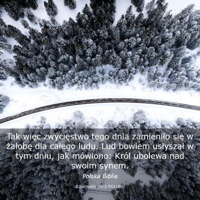 Picture 03 - 2 Samuela 19:2 POLUBG - Tak więc zwycięstwo tego dnia zamieniło się w - Bible Verse Picture