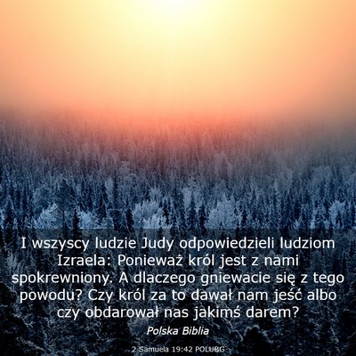 Picture 03 - 2 Samuela 19:42 POLUBG - I wszyscy ludzie Judy odpowiedzieli ludziom - Bible Verse Picture