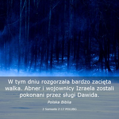 Picture 03 - 2 Samuela 2:17 POLUBG - W tym dniu rozgorzała bardzo zacięta walka. - Bible Verse Picture