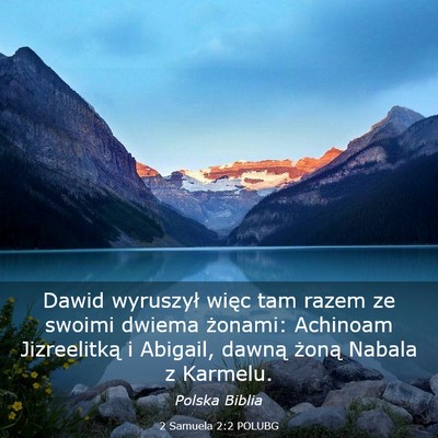 Picture 03 - 2 Samuela 2:2 POLUBG - Dawid wyruszył więc tam razem ze swoimi dwiema - Bible Verse Picture