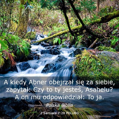 Picture 03 - 2 Samuela 2:20 POLUBG - A kiedy Abner obejrzał się za siebie, zapytał: - Bible Verse Picture
