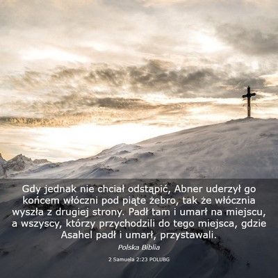 Picture 03 - 2 Samuela 2:23 POLUBG - Gdy jednak nie chciał odstąpić, Abner uderzył - Bible Verse Picture