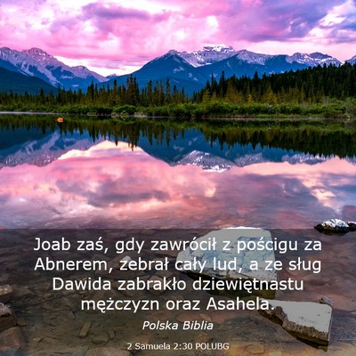 Picture 03 - 2 Samuela 2:30 POLUBG - Joab zaś, gdy zawrócił z pościgu za Abnerem, - Bible Verse Picture