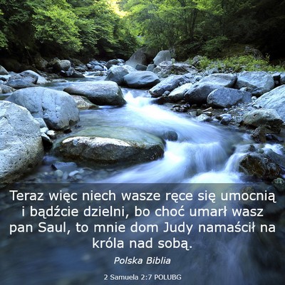 Picture 03 - 2 Samuela 2:7 POLUBG - Teraz więc niech wasze ręce się umocnią i - Bible Verse Picture