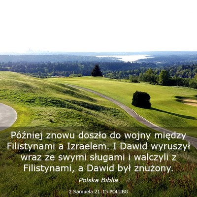 Picture 03 - 2 Samuela 21:15 POLUBG - Później znowu doszło do wojny między - Bible Verse Picture