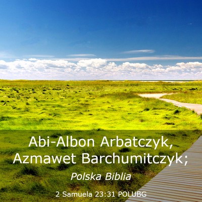 Picture 03 - 2 Samuela 23:31 POLUBG - Abi-Albon Arbatczyk, Azmawet - Bible Verse Picture