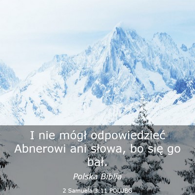 Picture 03 - 2 Samuela 3:11 POLUBG - I nie mógł odpowiedzieć Abnerowi ani słowa, - Bible Verse Picture