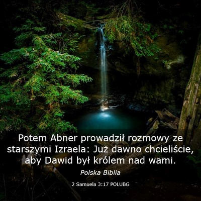 Picture 03 - 2 Samuela 3:17 POLUBG - Potem Abner prowadził rozmowy ze starszymi - Bible Verse Picture
