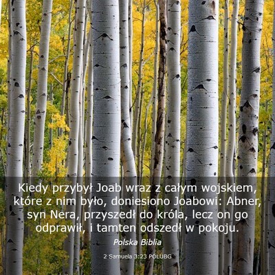 Picture 03 - 2 Samuela 3:23 POLUBG - Kiedy przybył Joab wraz z całym wojskiem, - Bible Verse Picture