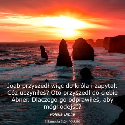 Picture 03 - 2 Samuela 3:24 POLUBG - Joab przyszedł więc do króla i zapytał: Cóż - Bible Verse Picture