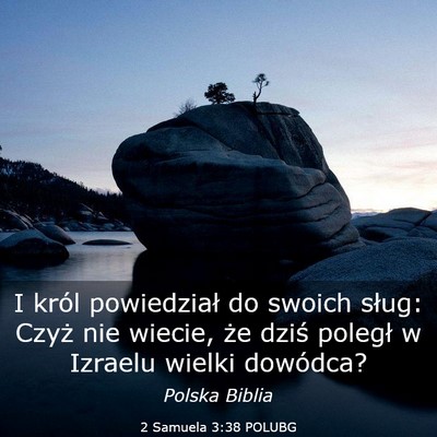 Picture 03 - 2 Samuela 3:38 POLUBG - I król powiedział do swoich sług: Czyż nie - Bible Verse Picture