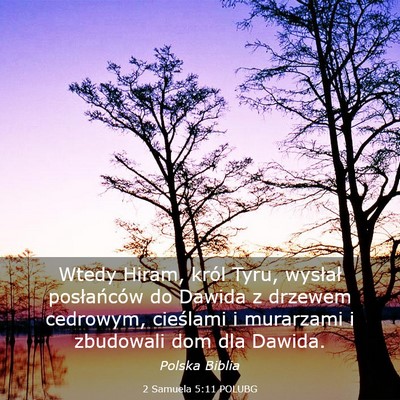 Picture 03 - 2 Samuela 5:11 POLUBG - Wtedy Hiram, król Tyru, wysłał posłańców do - Bible Verse Picture
