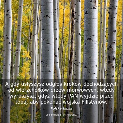 Picture 03 - 2 Samuela 5:24 POLUBG - A gdy usłyszysz odgłos kroków dochodzących od - Bible Verse Picture