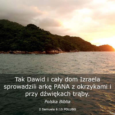 Picture 03 - 2 Samuela 6:15 POLUBG - Tak Dawid i cały dom Izraela sprowadzili arkę - Bible Verse Picture