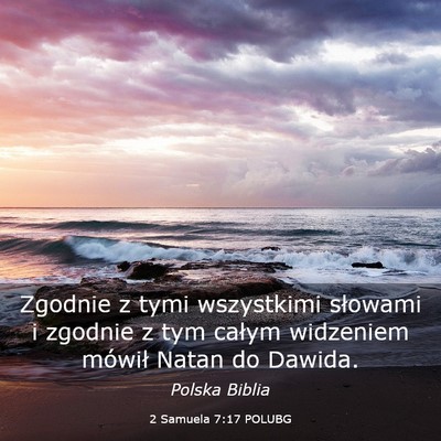 Picture 03 - 2 Samuela 7:17 POLUBG - Zgodnie z tymi wszystkimi słowami i zgodnie z - Bible Verse Picture