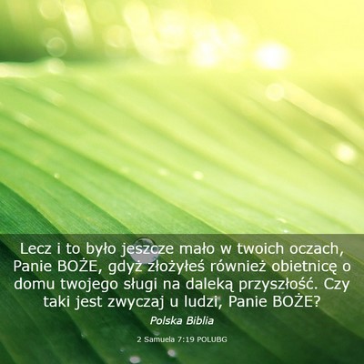 Picture 03 - 2 Samuela 7:19 POLUBG - Lecz i to było jeszcze mało w twoich oczach, - Bible Verse Picture