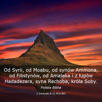 Picture 03 - 2 Samuela 8:12 POLUBG - Od Syrii, od Moabu, od synów Ammona, od - Bible Verse Picture