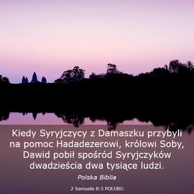 Picture 03 - 2 Samuela 8:5 POLUBG - Kiedy Syryjczycy z Damaszku przybyli na pomoc - Bible Verse Picture