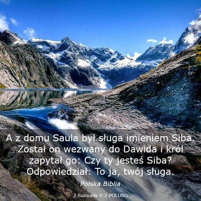 Picture 03 - 2 Samuela 9:2 POLUBG - A z domu Saula był sługa imieniem Siba. Został - Bible Verse Picture