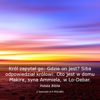Picture 03 - 2 Samuela 9:4 POLUBG - Król zapytał go: Gdzie on jest? Siba - Bible Verse Picture