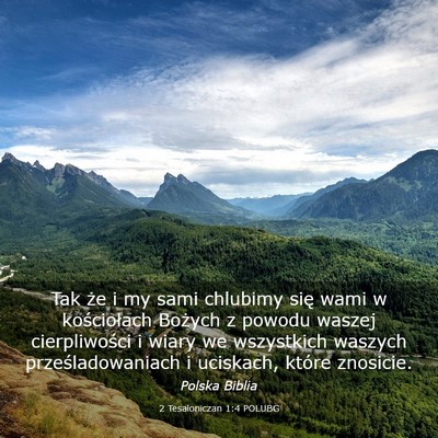 Picture 03 - 2 Tesaloniczan 1:4 POLUBG - Tak że i my sami chlubimy się wami w - Bible Verse Picture
