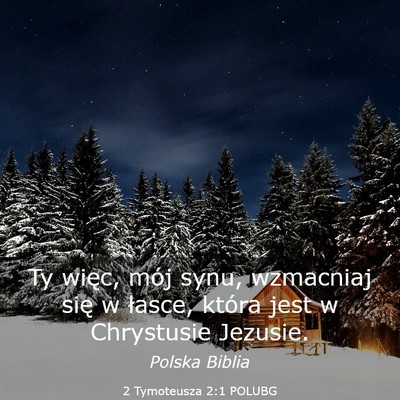 Picture 03 - 2 Tymoteusza 2:1 POLUBG - Ty więc, mój synu, wzmacniaj się w łasce, - Bible Verse Picture