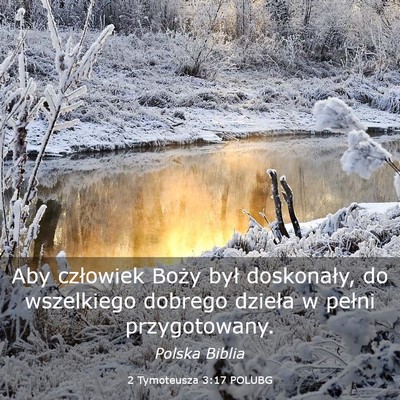 Picture 03 - 2 Tymoteusza 3:17 POLUBG - Aby człowiek Boży był doskonały, do - Bible Verse Picture
