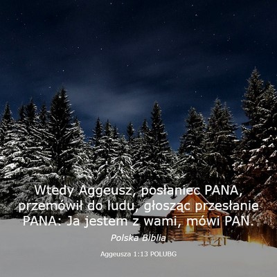 Picture 03 - Aggeusza 1:13 POLUBG - Wtedy Aggeusz, posłaniec PANA, przemówił do - Bible Verse Picture