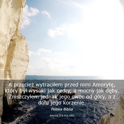 Picture 03 - Amosa 2:9 POLUBG - A przecież wytraciłem przed nimi Amorytę, - Bible Verse Picture