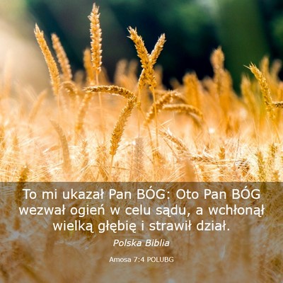 Picture 03 - Amosa 7:4 POLUBG - To mi ukazał Pan BÓG: Oto Pan BÓG wezwał - Bible Verse Picture