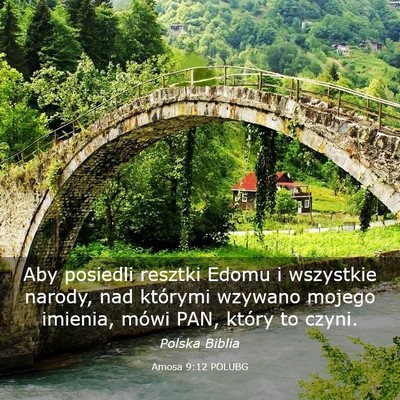 Picture 03 - Amosa 9:12 POLUBG - Aby posiedli resztki Edomu i wszystkie narody, - Bible Verse Picture