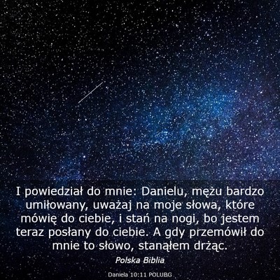Picture 03 - Daniela 10:11 POLUBG - I powiedział do mnie: Danielu, mężu bardzo - Bible Verse Picture
