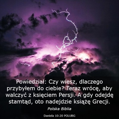 Picture 03 - Daniela 10:20 POLUBG - Powiedział: Czy wiesz, dlaczego przybyłem do - Bible Verse Picture