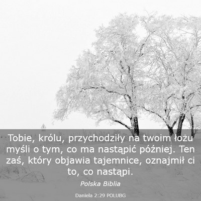 Picture 03 - Daniela 2:29 POLUBG - Tobie, królu, przychodziły na twoim łożu - Bible Verse Picture