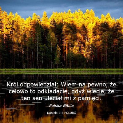 Picture 03 - Daniela 2:8 POLUBG - Król odpowiedział: Wiem na pewno, że celowo to - Bible Verse Picture