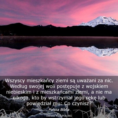 Picture 03 - Daniela 4:35 POLUBG - Wszyscy mieszkańcy ziemi są uważani za nic. - Bible Verse Picture