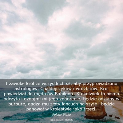Picture 03 - Daniela 5:7 POLUBG - I zawołał król ze wszystkich sił, aby - Bible Verse Picture
