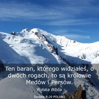 Picture 03 - Daniela 8:20 POLUBG - Ten baran, którego widziałeś, o dwóch rogach, - Bible Verse Picture