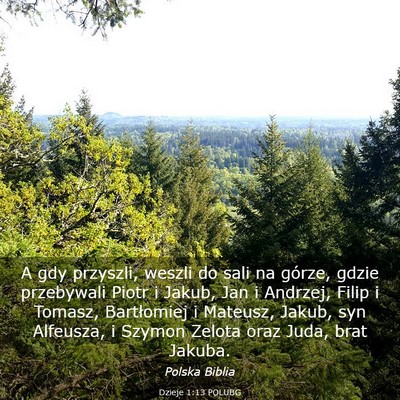 Picture 03 - Dzieje 1:13 POLUBG - A gdy przyszli, weszli do sali na górze, gdzie - Bible Verse Picture