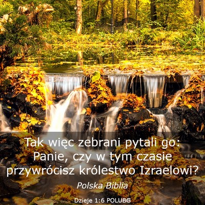 Picture 03 - Dzieje 1:6 POLUBG - Tak więc zebrani pytali go: Panie, czy w tym - Bible Verse Picture