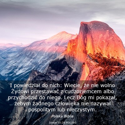 Picture 03 - Dzieje 10:28 POLUBG - I powiedział do nich: Wiecie, że nie wolno - Bible Verse Picture